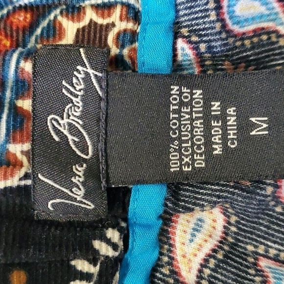 VERA BRADLEY, Cordery lounge pants. Paisley print, tie and elastic waist. Sz m - Picture 6 of 6